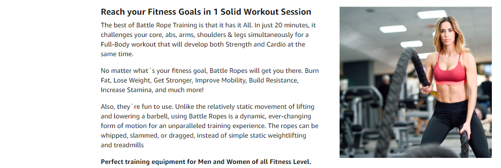 Battle Ropes with Foldable Poster and Anchor Kit