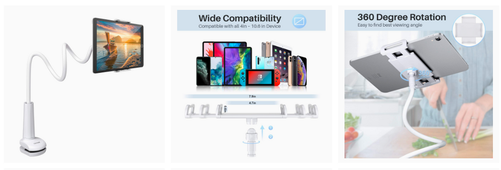 Gooseneck Tablet Mount Holder