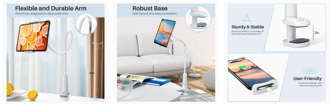 Gooseneck Tablet Mount Holder