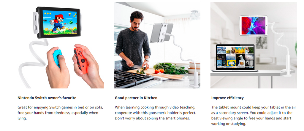 Gooseneck Tablet Mount Holder