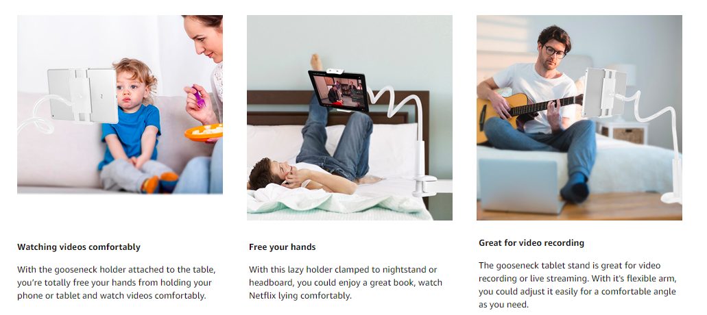 Gooseneck Tablet Mount Holder