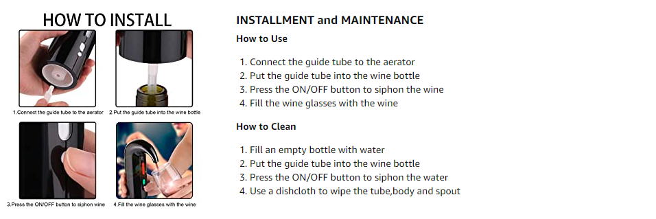 RICANK Electric Wine Aerator Pourer