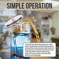 Salon Disinfectant Glass Jar