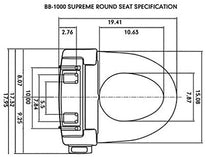 Supreme BB-1000 Round White Bidet Toilet Seat