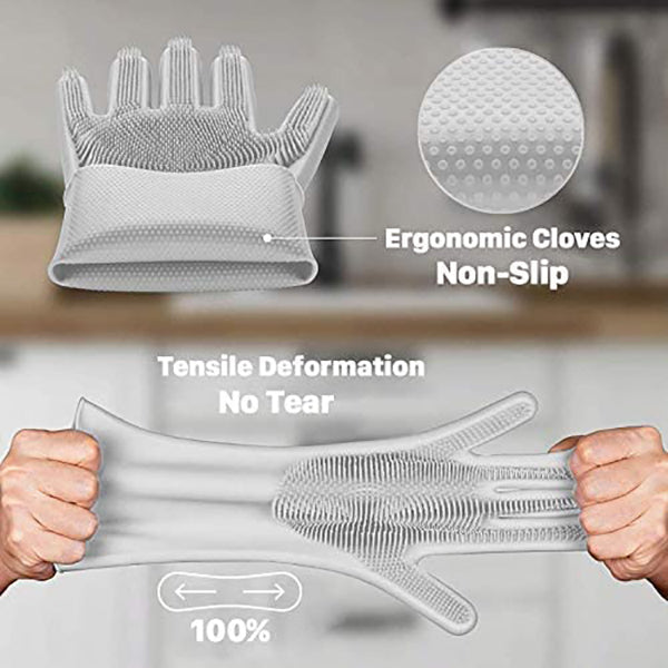 Reusable Silicon Dishwashing Gloves
