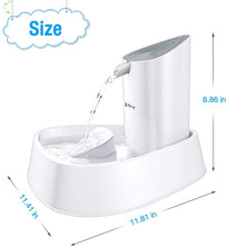 LED Pet Water Fountain with Adjustable Water Flow and Activated Carbon Filter