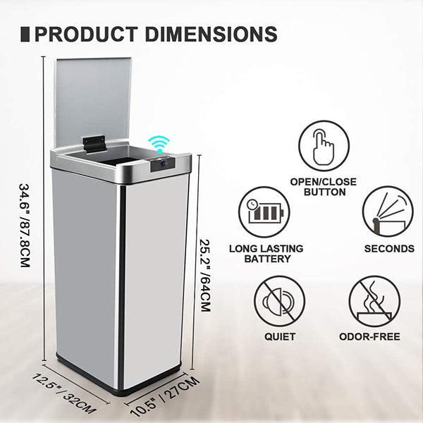 Secura 13 Gallon Automatic Trash Can