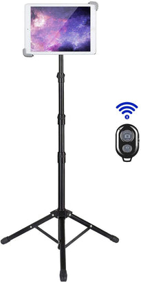 65.3 Inch Height Adjustable Floor Tablet Tripod Stand