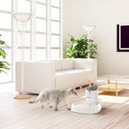 LED Pet Water Fountain with Adjustable Water Flow and Activated Carbon Filter