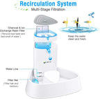 LED Pet Water Fountain with Adjustable Water Flow and Activated Carbon Filter