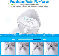 LED Pet Water Fountain with Adjustable Water Flow and Activated Carbon Filter