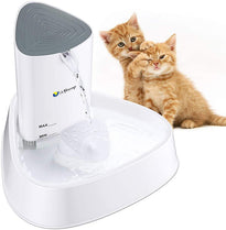 LED Pet Water Fountain with Adjustable Water Flow and Activated Carbon Filter