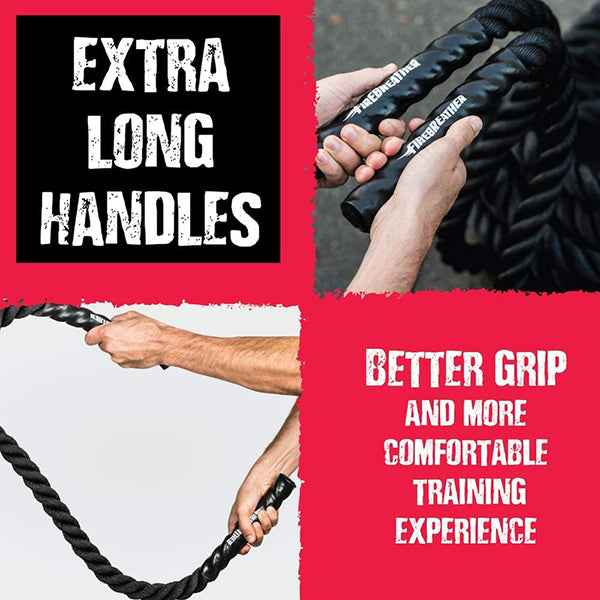 Battle Ropes with Foldable Poster and Anchor Kit