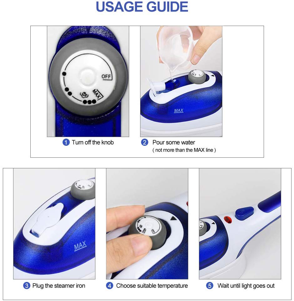 Oranlife Handheld Clothes Iron and Steamer