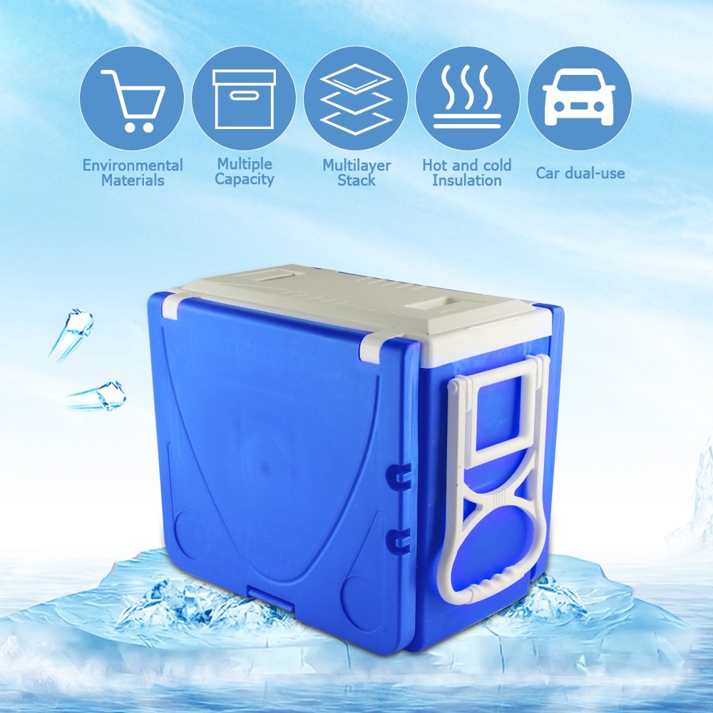 Goplus Outdoor Picnic Foldable Multi-function Rolling Cooler