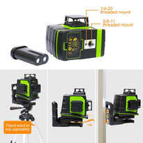 Huepar GF360G-NP 3D Green Beam Self-Leveling Laser