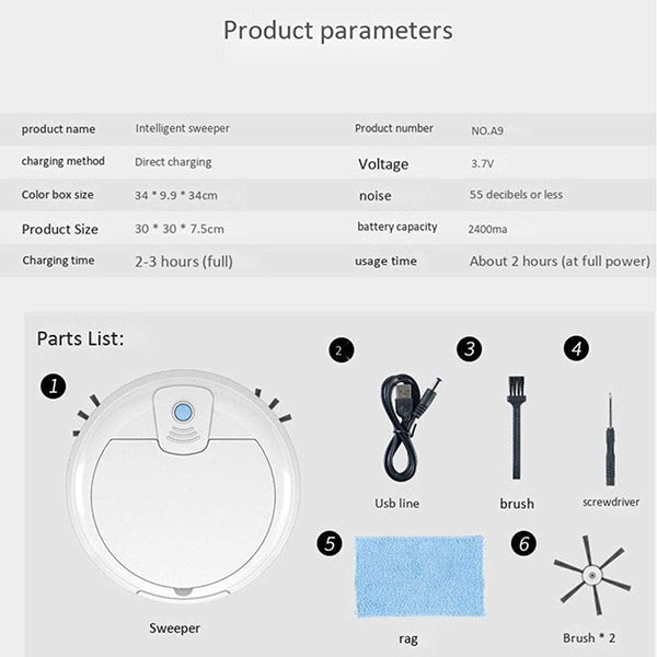 Gettop Automatic Vacuum Cleaner Robot