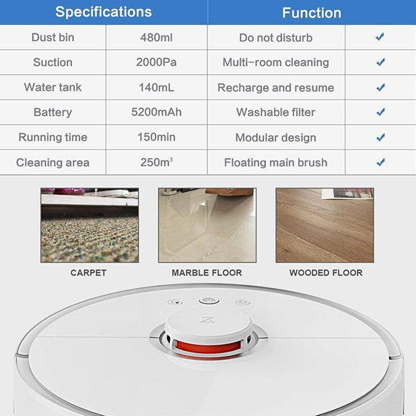 Roborock S5 Robotic Vacuum and Mop Cleaner
