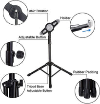 65.3 Inch Height Adjustable Floor Tablet Tripod Stand
