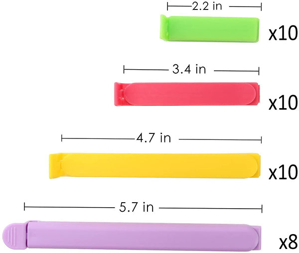 Plastic Sealing Clips for Food and Snack Bag (38 pcs)