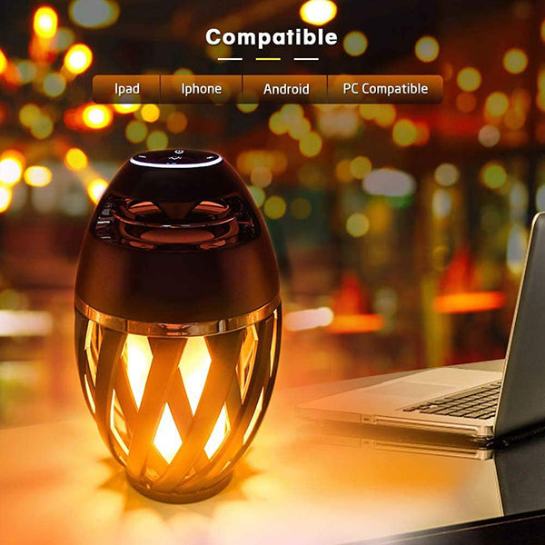 Flame Table Lamp with Speaker