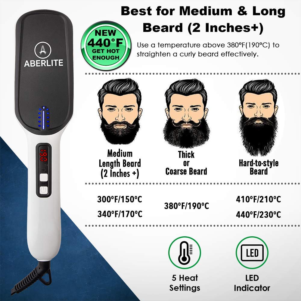 Aberlite MAX - Beard Straightener for Men