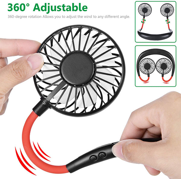Portable Hands Free Rechargeable Neck Fan