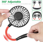 Portable Hands Free Rechargeable Neck Fan