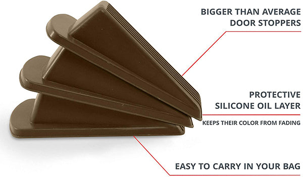 Classic Rubber Door Stopper Wedge