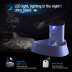 LED Pet Water Fountain with Adjustable Water Flow and Activated Carbon Filter