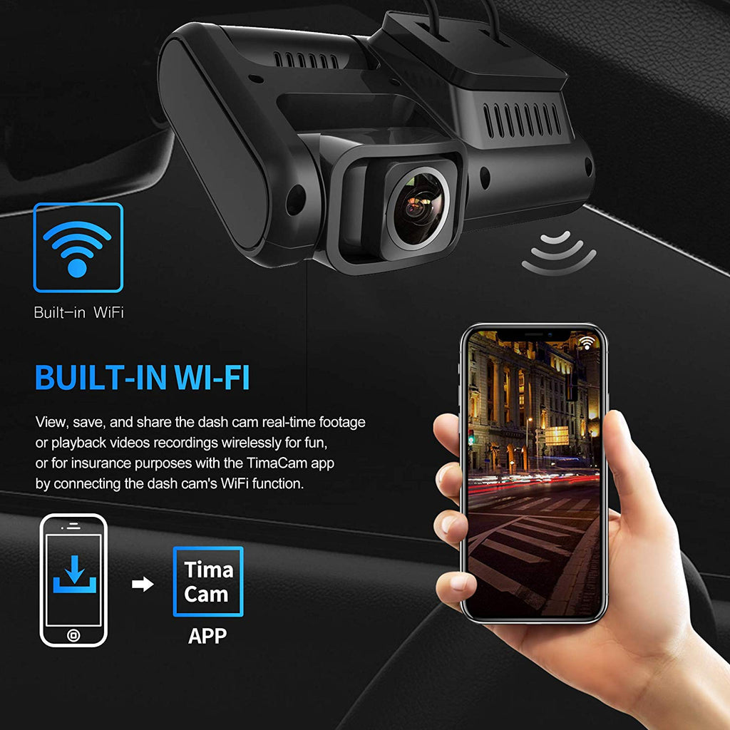 Pruveeo D30H Dash Cam with Infrared Night Vision and WiFi