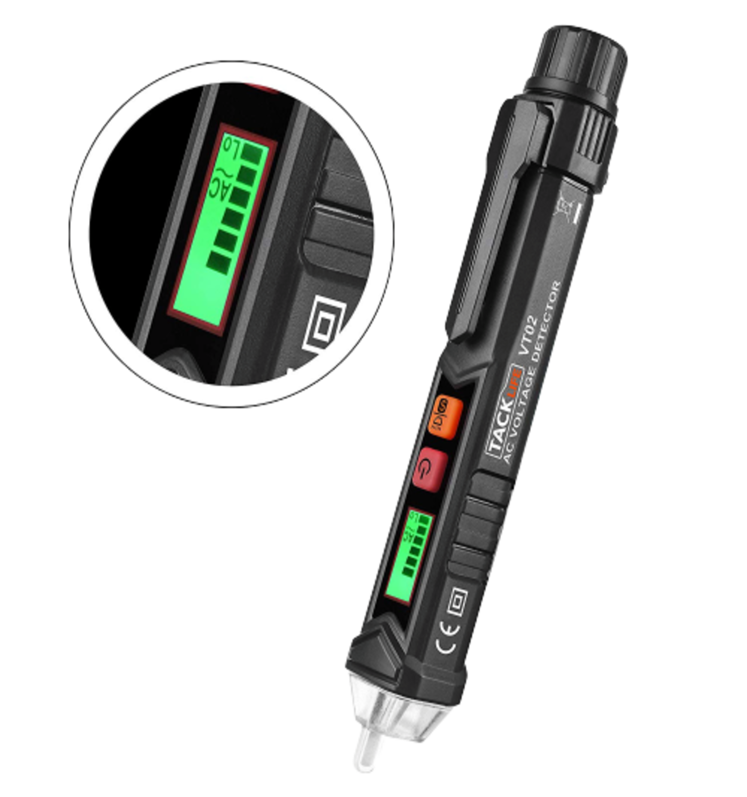 Tacklife VT02 Non-Contact Voltage Tester with Adjustable Sensitivity
