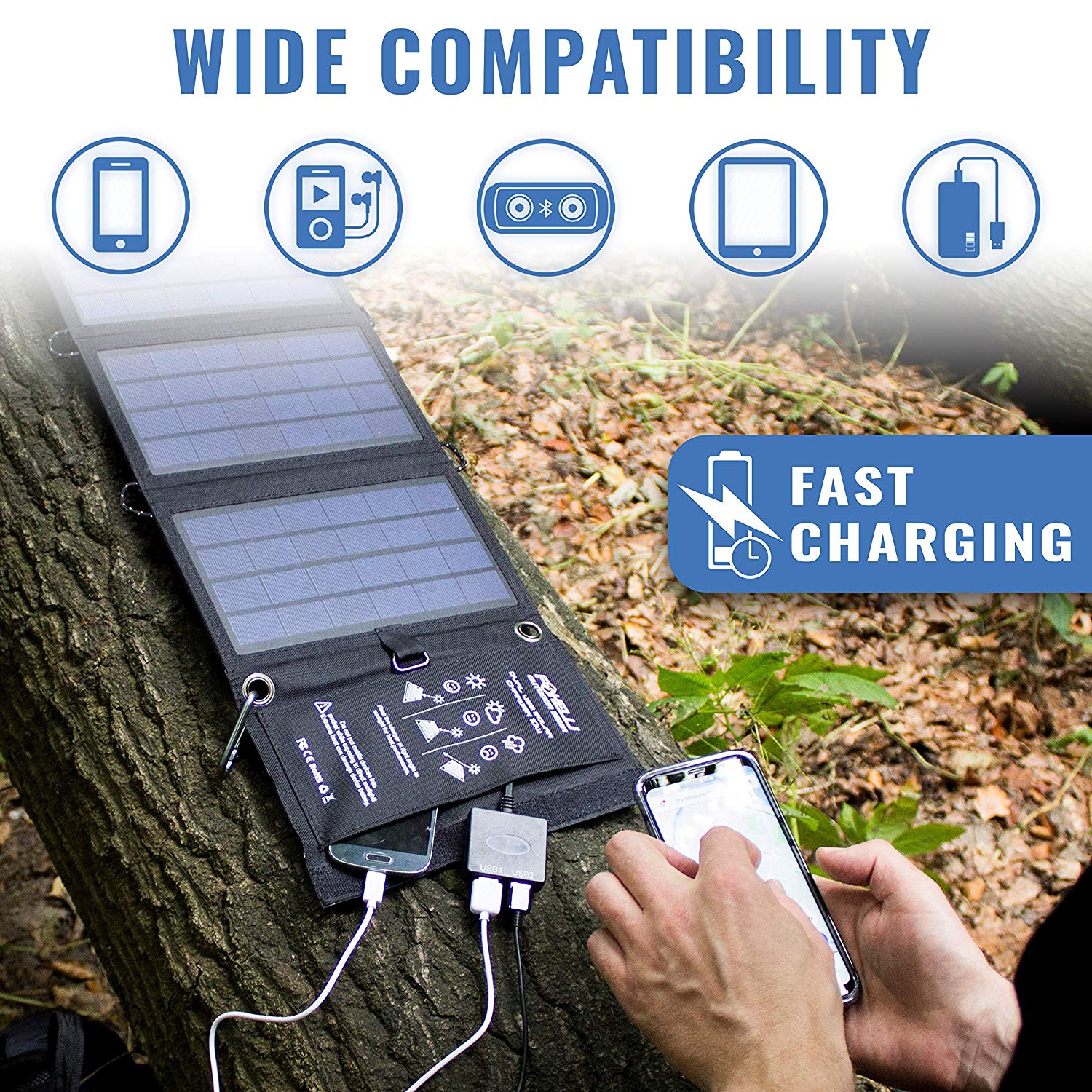 Dual USB Solar Charger 10W