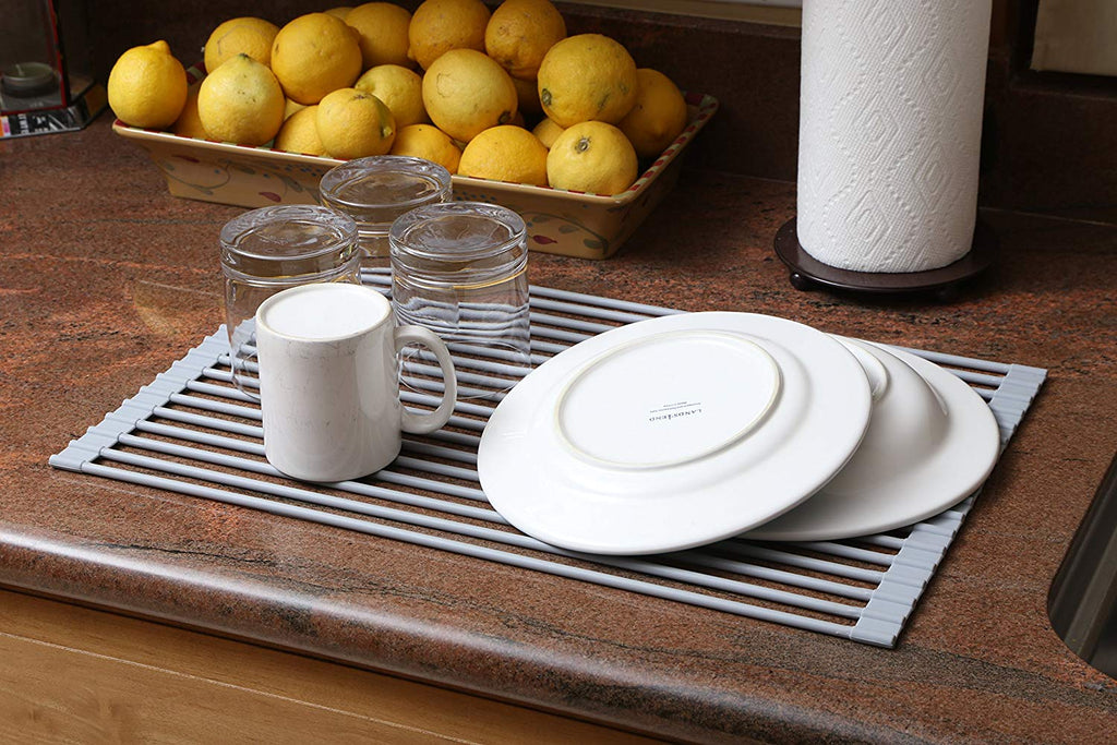 Over the Sink Roll-Up Drying and Rinsing Rack
