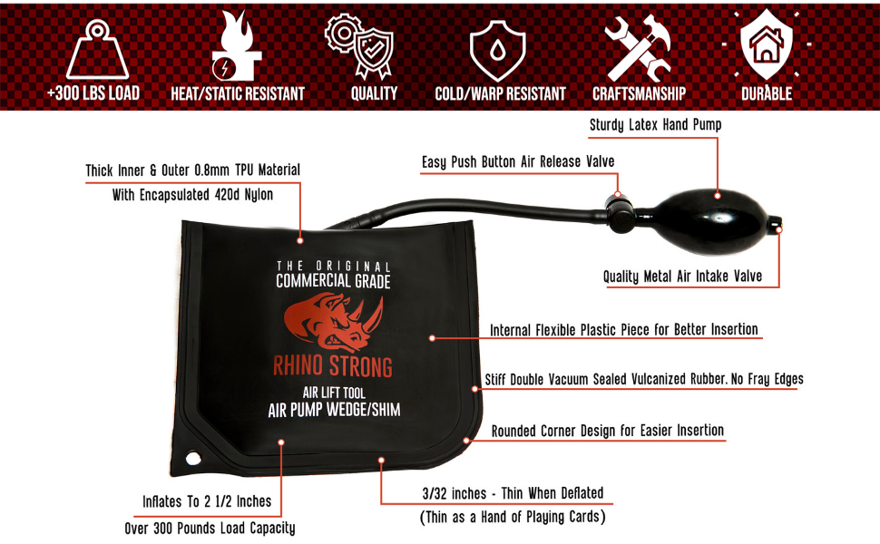 Rhino Strong Commercial Grade Air Wedge Bag