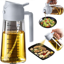 TrendPlain 2-in-1 Glass Olive Oil Sprayer & Dispenser – 470ml BPA