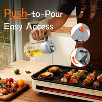 TrendPlain 2-in-1 Glass Olive Oil Sprayer & Dispenser – 470ml BPA