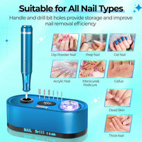 40,000RPM Electric Nail Drill – LCD Display Nail File Kit