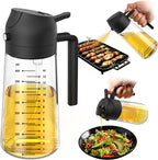 TrendPlain 2-in-1 Glass Olive Oil Sprayer & Dispenser – 470ml BPA