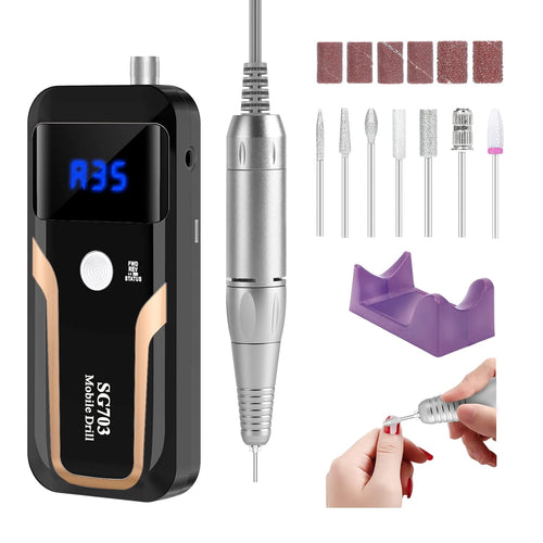 35,000RPM Cordless Nail Drill Kit – Rechargeable & Portable