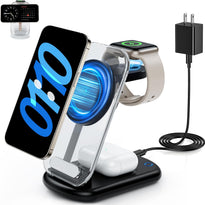 RYND 3-in-1 MagSafe Wireless Charging Station – Foldable Fast Charger for iPhone, Apple Watch & AirPods