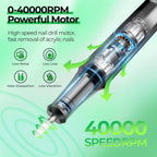 40,000RPM Electric Nail Drill – LCD Display Nail File Kit