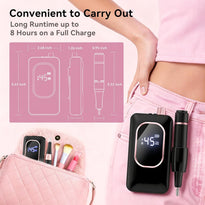 45,000RPM Electric Nail Drill Kit – Rechargeable & Portable