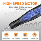30,000RPM Cordless Nail Drill Kit – Glitter Rechargeable E-File