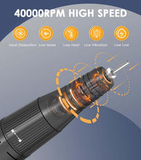 40,000RPM Cordless Nail Drill Kit – Rechargeable & Portable
