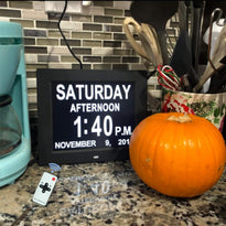 8” Digital Day Clock for Seniors – Large Display Alarm Calendar Clock