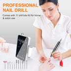 30,000RPM Cordless Nail Drill Kit – Glitter Rechargeable E-File