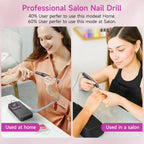 40,000RPM Cordless Electric Nail Drill Kit – Rechargeable & Portable
