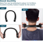 Portable Bladeless Neck Fan – Hands-Free Cooling, Rechargeable, 3 Speeds