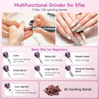 40,000RPM Cordless Electric Nail Drill Kit – Rechargeable & Portable